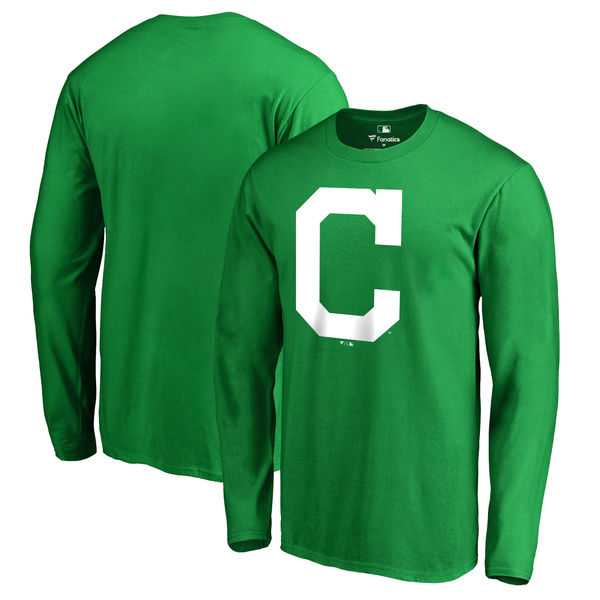 Men's Cleveland Indians Fanatics Branded Kelly Green St. Patrick's Day White Logo Long Sleeve T-Shirt,We sell and wholesale Men's Cleveland Indians Fanatics Branded Kelly Green St. Patrick's Day White Logo Long Sleeve T-Shirt on line form chian!